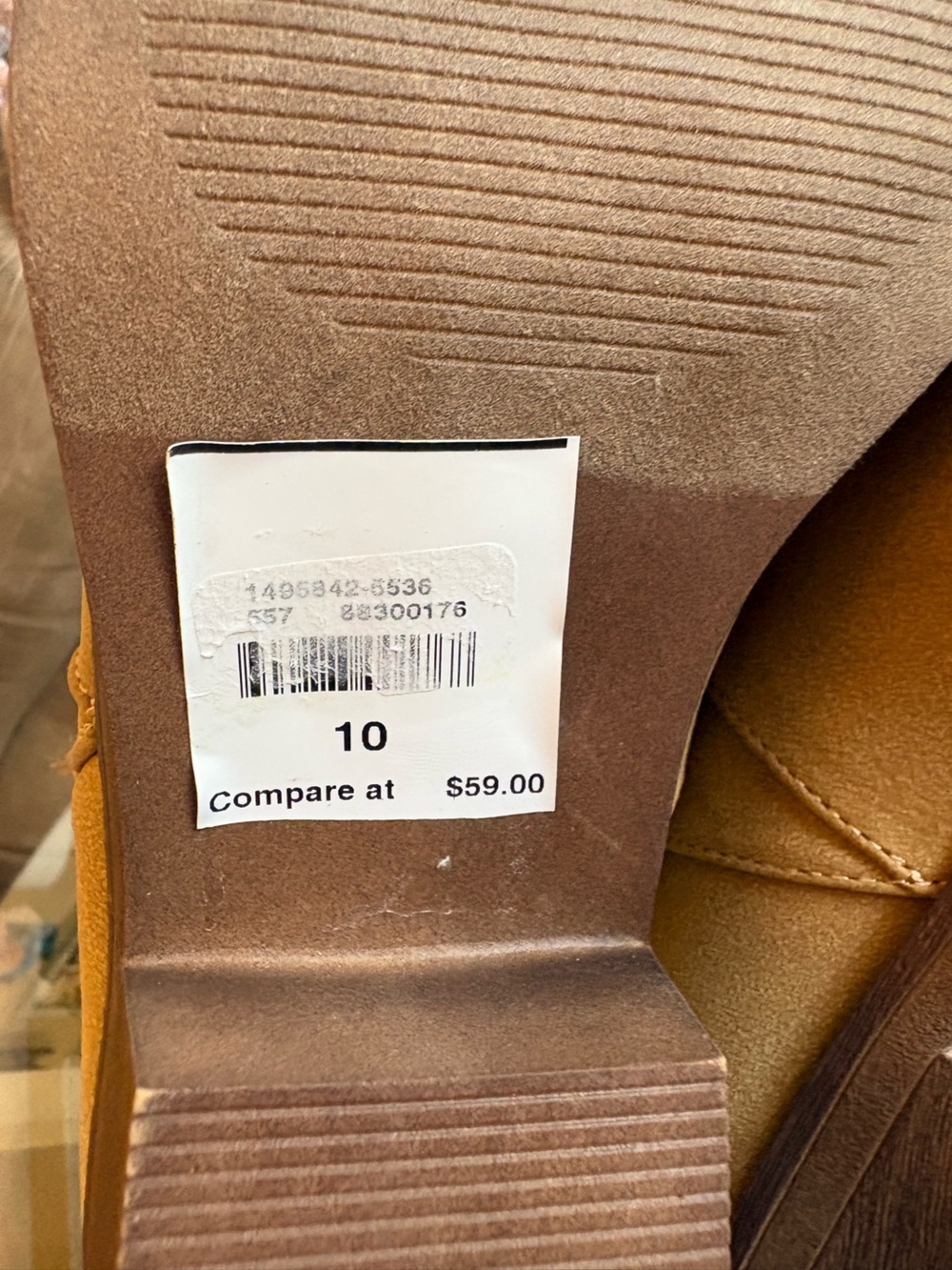 Rocket Dog NWT Tan Suede-Look Side-Zip Ankle Boots. Size 10 - Picture 8 of 9